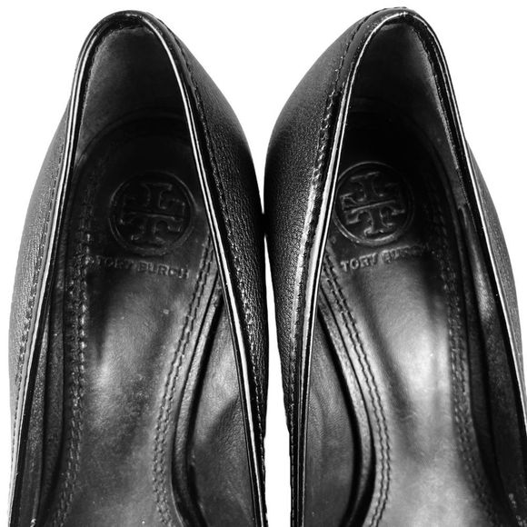 Tory Burch Classic Black Wedge Heels - Picture 8 of 15